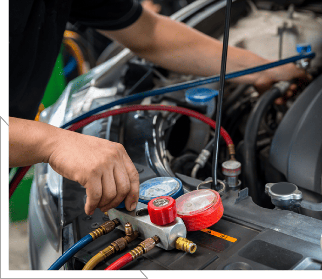 Car air conditioning system inspection and repair at MJN Tyres Dublin
